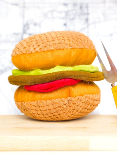 Звездный соус маленький обеденный автомобиль / собачья вокальная игрушечная игрушка BB BB - милый гурман гамбургер пицца плюш