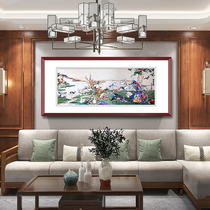 Golden Wu Needle Pure Handmade Suzhou Embroidery Painting Hung Painting Su Embroidery Finished Product Hanging Drawing Room Chinese Decoration Painting Hundreds Of Birds Towards Phoenix