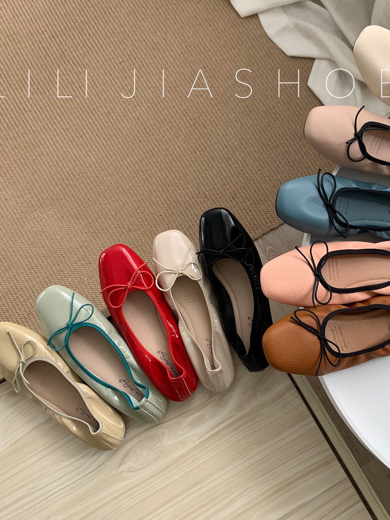 FAIRY SINGLE SHOES WOMENS 2022 SOFT SOLE BOW SOFT LEATHER BALLET SHOES KOREAN VERSION VERSATILE EGG CONE SHOES GRANNY SHOES