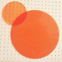 Round orange acrylic plate processing custom color transparent plexiglass Custom Cut zero cut plastic board