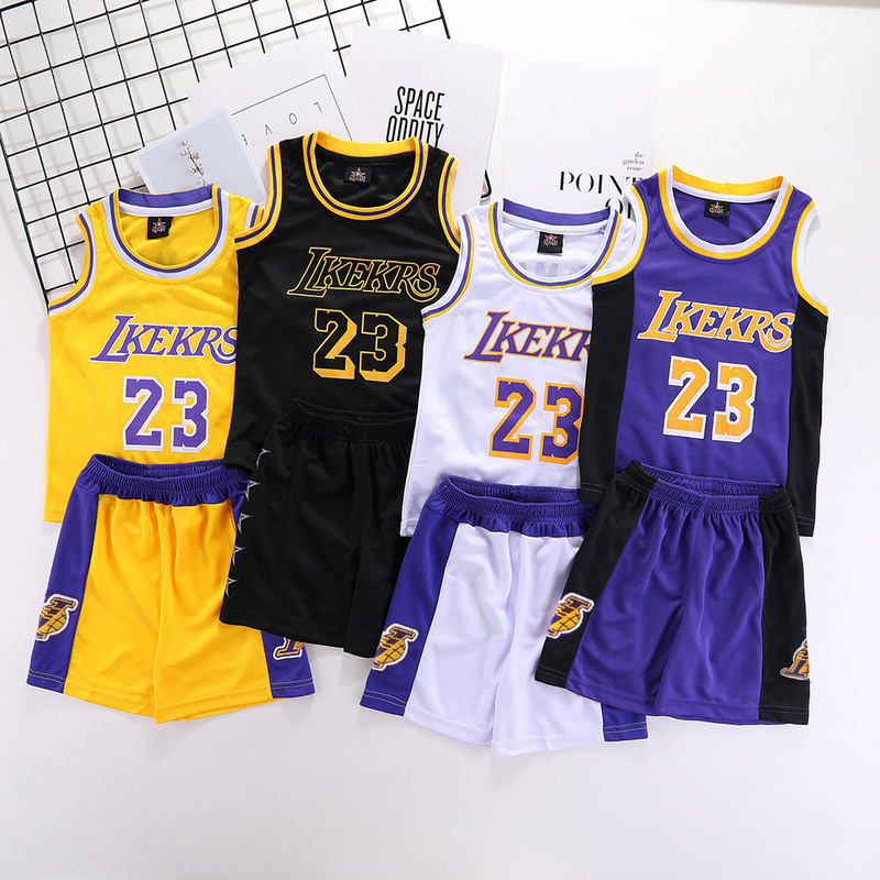 Children's Basketball Uniform Set No. 23 James No. 6 Jersey No. 24 Kobe Bryant Sports Quick-Drying Training Clothes Family Set Children's Basketball Uniform Set No. 23 James No. 6 Jersey No. 24 Kobe Bryant Sports Quick-Drying Training Clothes Family Set