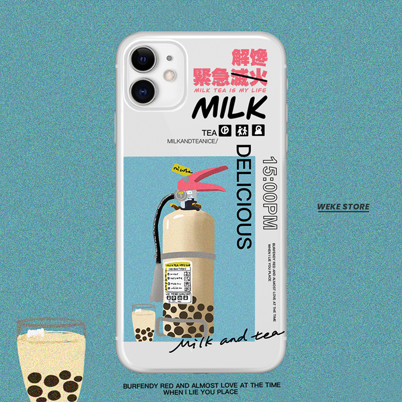 INS tide iphone11 mobile phone protection shell new 12promax personality applies Apple 7 8plus transparent silicone xr