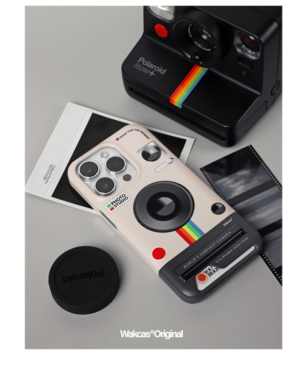 Funny Retro Camera Polaroid Card Holder 15, 14, 13 iPhone Case