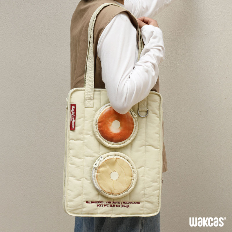 Bagel Computer Bag Original Design Niche Personality Trendy Soft Computer Bag Filled with Cotton 14inch Tablet Computer 16inch Laptop Protective Case Bag Crossbody Multifunctional Computer Bag