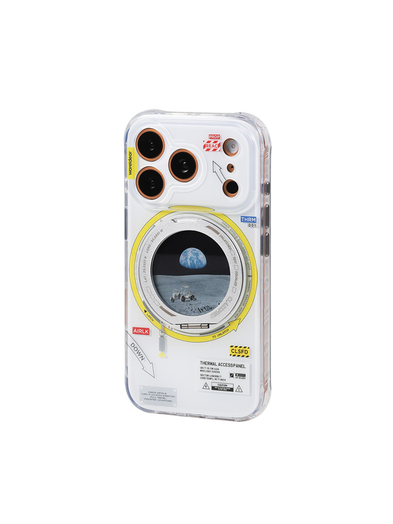 Space Station Viewport Lunar Earth Stand iPhone Case