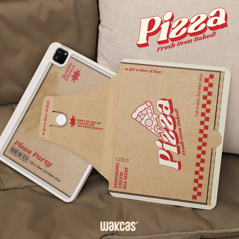 Pizza Box Apple iPad Pro Tablet Protective Case 2024 Pen Slot Rotating Stand Air45 Personalized Mini Tablet iPad Protective Case Fun Matte New Niche Design iPad Air