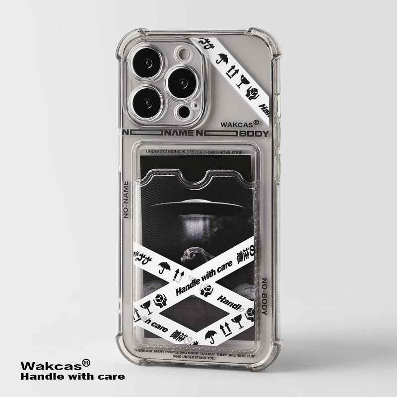 The new patch card for the personality tide iPhone 13promax mobile case applies to Apple 13 Pro Black 12