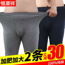  Hengyuanxiang large size autumn pants men plus fat increase cotton warm pants cotton fat guy line pants fat loose spring and autumn thin
