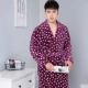 Tăng dày áo ngủ flannel nam dài tay mùa thu và mùa đông dịch vụ nhà đồ ngủ đồ lót san hô áo choàng tắm áo choàng tắm