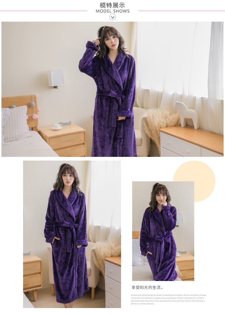 Bộ đồ ngủ nữ mùa thu đông váy ngủ nam mùa đông