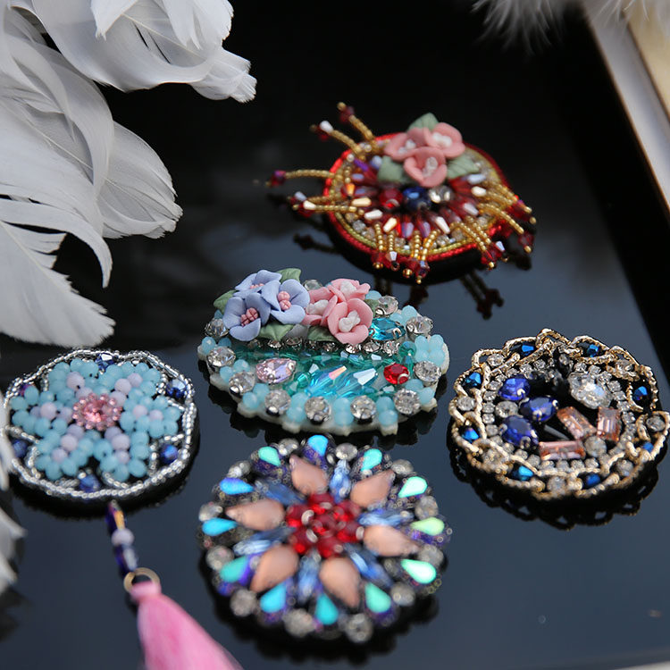 Nail beads on clothing Decorative Cloth Glued to ancient wind stickup Chinese style Embroidered Appliquel Accessories Footbale Accessories heel appliquel accessories
