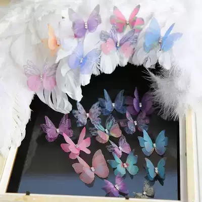 Five light gauze simulation butterfly photo photography hair decoration materials