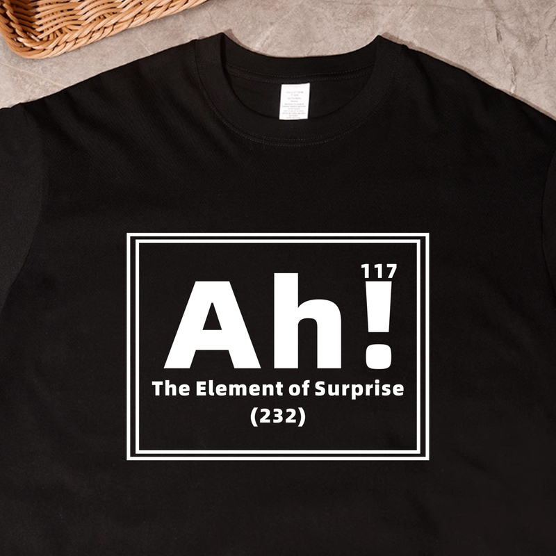 Save the Plan Merchandise: Gosling-Style T-Shirt, Short-Sleeved, Ryan Gosling Ah Periodic Table Meme Image