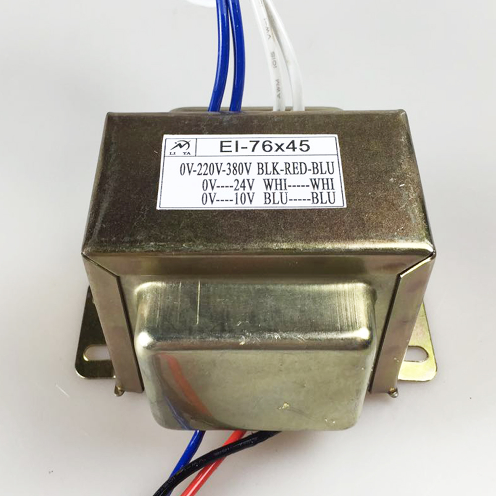 EI76 type power transformer 80W 220V turns 24V10V 80VA pure copper wire isolation AC AC16V