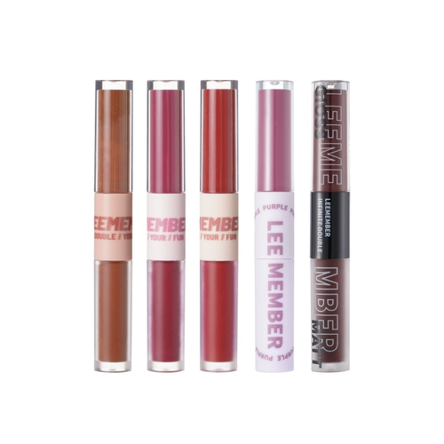Leemember, двусторонний блеск для губ, акриловая помада