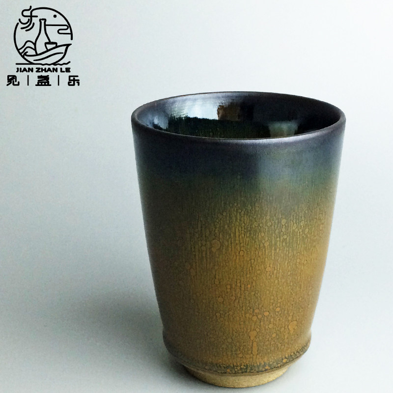 Partridge spot kiln change Jianzhan Water cup Shaking sound beer cup Creative personality Large capacity anti-drop draft beer cup thickened large size