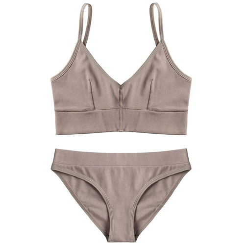 Нижнее белье, тонкая майка топ, бюстгальтер без косточек, сексуальный бюстгалтер, комплект, с открытой спиной, французский стиль