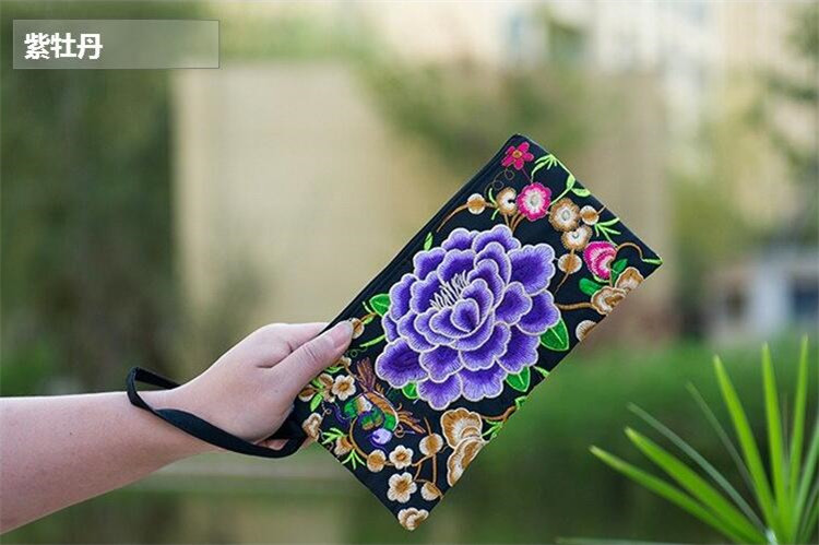 Túi điện thoại di động ly hợp túi 2018 mới gió quốc gia túi thêu túi thêu giản dị ví phụ nữ trung niên balo đeo chéo nam