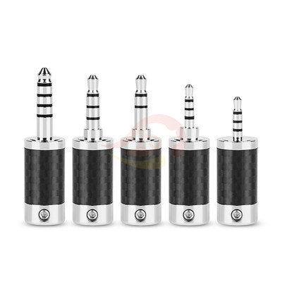 Rhodium-plated big hole 4 4 ​​balanced plug plated black brick gold brick 3 5 stereo 3 5 four-level 2 5 four-level plug repair