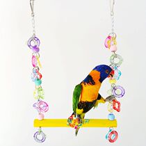 Small and medium-sized parrot gnawing toy swing stand stand bar climbing ladder Parrot bird toy bird cage