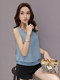 Chiffon Camisole for Women, Summer Inner Layer, Korean Style, Loose, Double-Layered, Versatile Sleeveless Top, Trendy