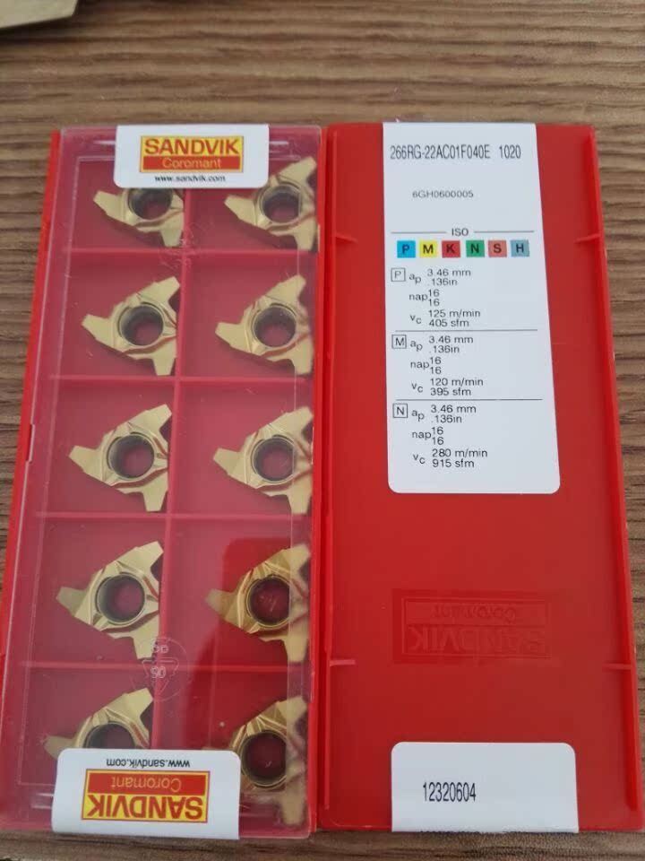 Authentic Sandvik 266RG-22AC01F040E 1020, please inquire before dear friends auction, thank you!