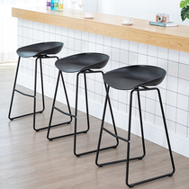 Iron Art Bar Chair Home Bar Chair High Foot Chair Front Chair Nordic Wind High Stool Bar Bench Bar Stool High Footstool