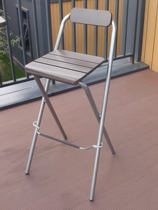 Outdoor folding chair Balcony Waterproof Sunscreen High Chair Daughter Terrace High Chair Home Leaning Back Chair Easy Bench Chair