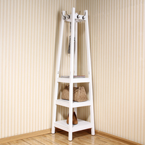 European and American corner coat rack creative floor solid wood hanger decoration store flower rack multi-layer clothes shelf