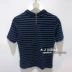 Giảm 60% cho cá sấu Lacoste quầy cá sấu đích thực của phụ nữ sống sọc sọc ngắn tay DF2342 - Áo polo thể thao