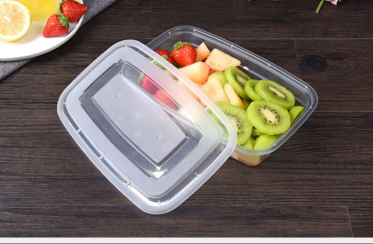 cà mèn hâm điện Hình chữ nhật Châu Âu 2000ml Hộp ăn trưa dùng một lần Nhựa dày Gói Takeaway của Mỹ Hộp cơm trưa Đồ ăn nhanh - Hộp cơm điện sưởi ấm hộp cơm điện của đức