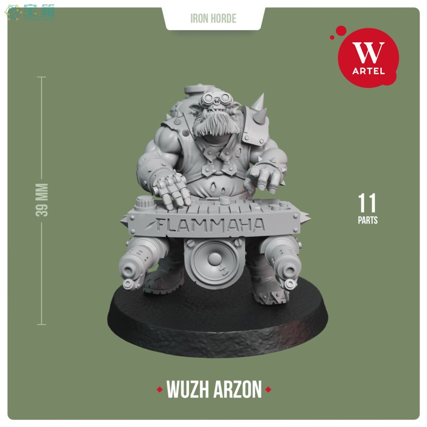 Treasure Box Artel "W" Miniatures wuzh Arzon orc Band Keyboard 281