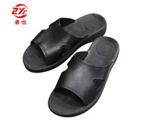 Anti-static slippers Summer mens and womens dust slippers Black slippers Dust-free non-slip slippers PU comfortable soft bottom wear-resistant