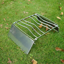 Outdoor portable camping pot rack stainless steel multi-speed adjustment height folding windshield barbecue rack burner bracket
