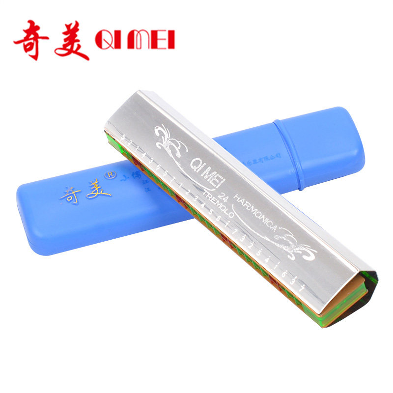 Chimei 24 Holes Small Doctor Aluminum Seat Board BA Board Echo Harmonica Harmonica Echo Harmonica Student Classroom Harmonica