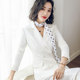 2022 new professional suit long-sleeved Korean version of the slim white small suit jacket female interview overalls OL