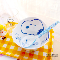 Snoopy childrens baby tableware Melamine salad bowl Cartoon shape bowl Fall-proof soup bowl Adult imitation porcelain rice bowl