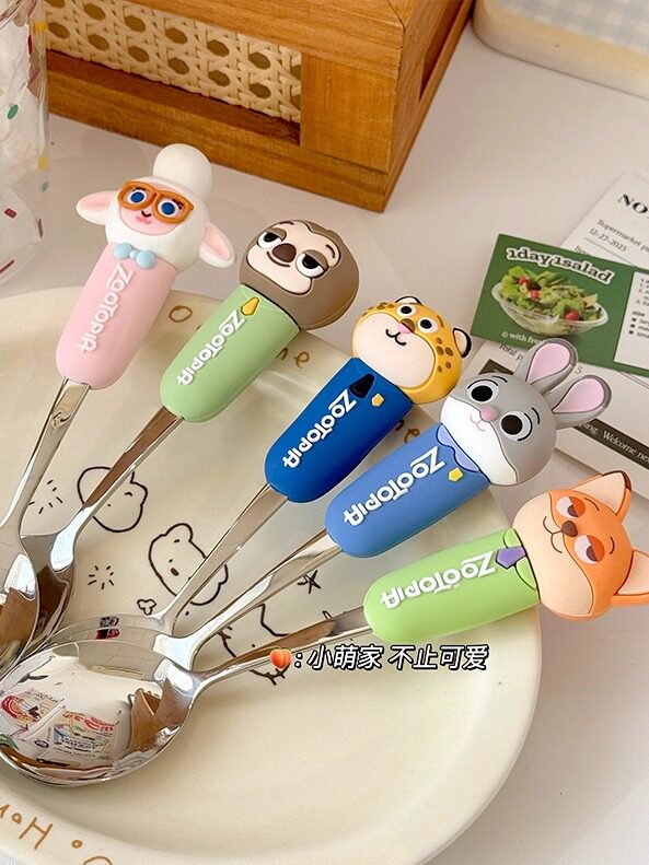 Zootopia Genuine Judy Nick 304 Stainless Steel Fork Spoon Portable Cutlery Set for Adults and Children