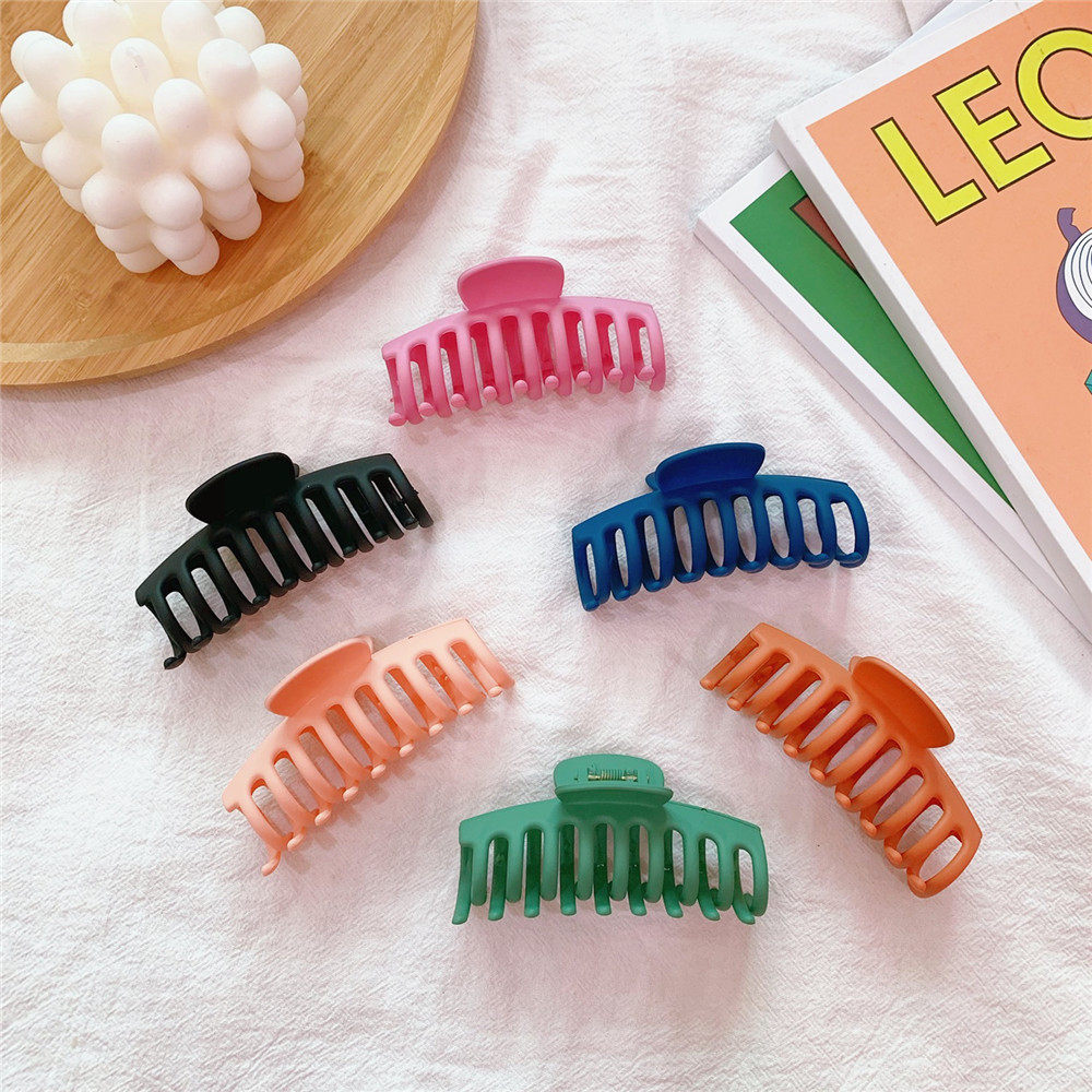 ins Japanese and Korean network red hairpin paint big grab clip Matte color bath hairpin cute ponytail clip wash headdress