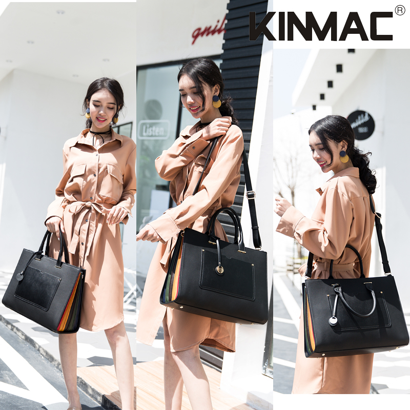 New Notebook Hands Bill Of Lading Shoulder Inclined Satchel Bag woman carrying fashion briefcase document Handbag Business Leather 13