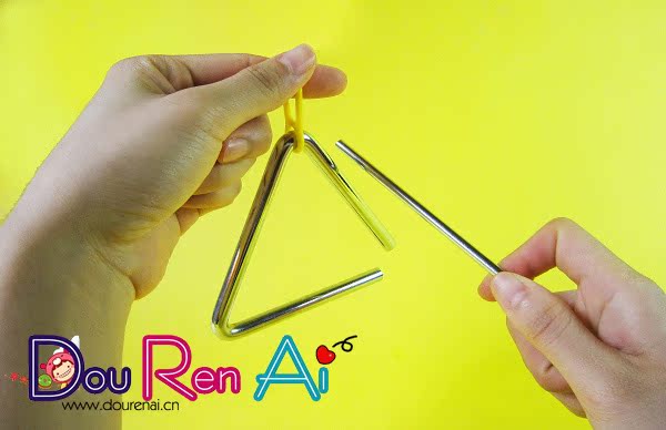 Tam giác sắt trẻ em nhạc cụ gõ Orff nhạc cụ nhạc cụ đồ chơi Golden Baby Oriental bé cùng đoạn thiết bị mầm non