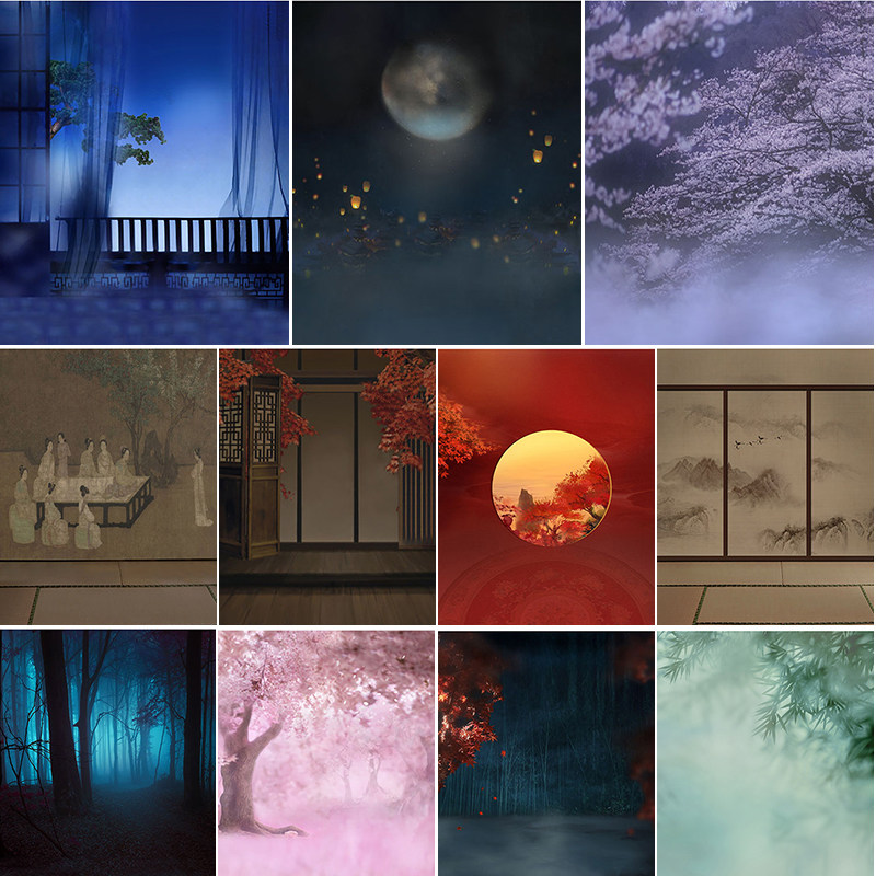 Children's Ancient Costume Photography Background Photo Gallery Photo Grove Ancient Wind Hanfu Themed Background of the Mortal Snarcissi is Beyyu Song