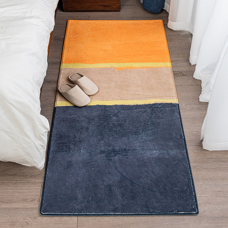 Long carpet bedroom bedside blanket room under the bed modern minimalist Nordic light luxury home full floor mat