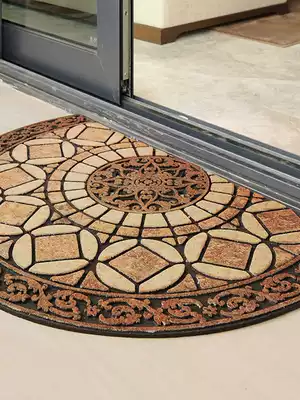 Outdoor semicircular entrance floor mat Inlet door mat Foot mat European plastic outdoor rubber non-slip mat
