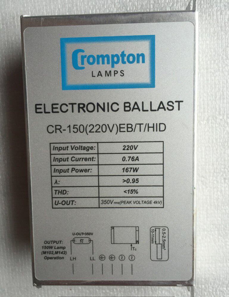 Crompton LAMPS CR-150 (220V) EB T HID Device Power Supply