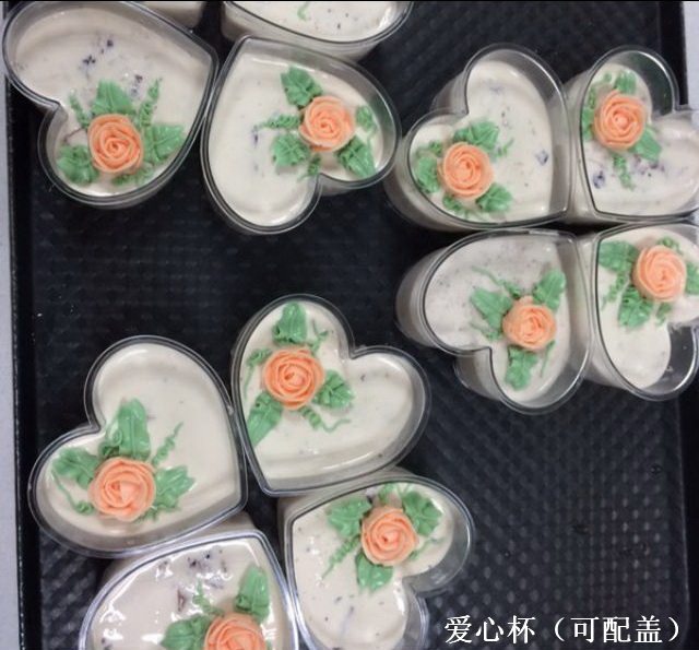 Mousse Cup disposable pudding tiramisu aviation hard plastic wood Bran with lid cake ice cream cup