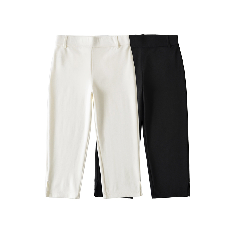 Capri Pants, Stretchy Mid-Length Pants for Women, Side Slit, Black Leggings, Casual Pants, 2026 Spring/Summer New Style Capri Pants, Stretchy Mid-Length Pants for Women, Side Slit, Black Leggings, Casual Pants, 2026 Spring/Summer New Style