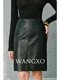 Wangxo｜Easy-Care Matte Eco-Friendly Protein Leather｜Mottled Light and Shadow H-Line Skirt Short Style & Mid-Length Style