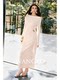 Wangxo[01/20 20:00Pm New Arrival 5% off]Mousse Cashmere Dress with Pin Decoration and Patchwork
