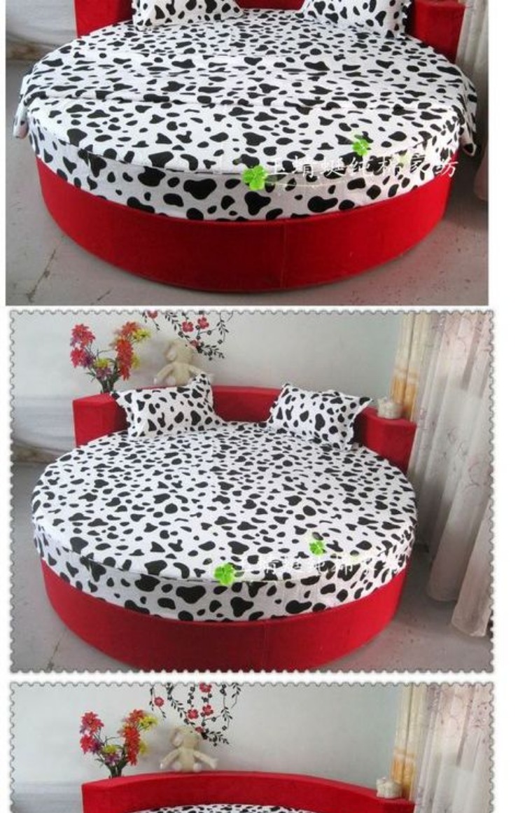 Tùy chỉnh cotton tròn giường bốn mảnh tròn giường váy tròn chăn chăn ga gối đệm bông bò hoa tròn giường 	chân váy giường